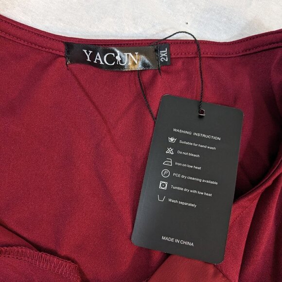 YACUN Women Bodycon Dress Cocktail Work Half Sleeve Bow Tie Party Dress - Picture 5 of 5